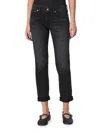 Rag & Bone Dre Low-rise Slim Boyfriend Jeans In Black