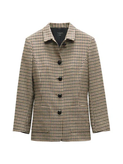 Rag & Bone Women's Drew Italian Houndstooth Blazer In Multi