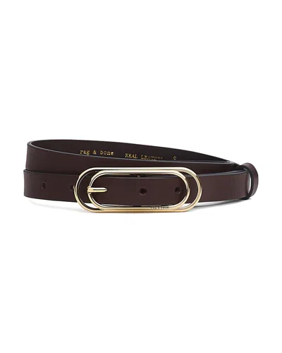 Rag & Bone Women's Duo Rounded Rebound Belt In Brown