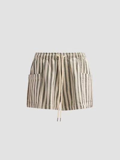 Rag & Bone Ultra Featherweight Emery Denim Shorts In Greenstripe
