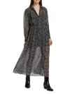 Rag & Bone Women's Emmy Sheer Printed Dress In Black