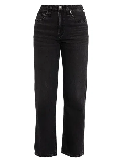 Rag & Bone Women's Featherweight Dre Low-rise Boyfriend Jeans In Black