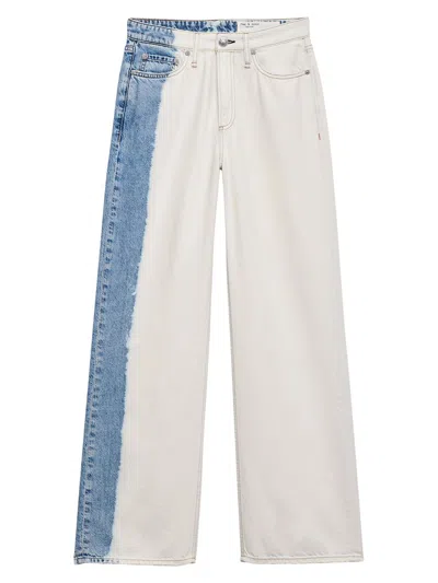 Rag & Bone Women's Featherweight Logan Mid-rise Wide-leg Jeans In White