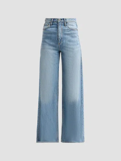 Rag & Bone Women's Featherweight Sofie High-rise Full Wide-leg Jeans In Blue