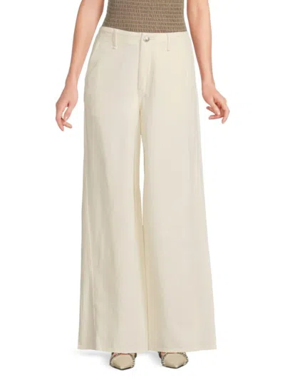Rag & Bone Women's Featherweight Tailored Wide-leg Jeans In White