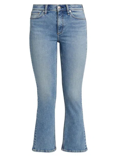 Rag & Bone Women's Flexi Peyton Cotton-blend Kick-flare Jeans In Blue