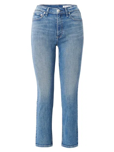Rag & Bone Women's Flexi Wren Slim-fit Ankle Jeans In Blue