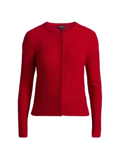 Rag & Bone Women's Francesca Wool-blend Cardigan In Red