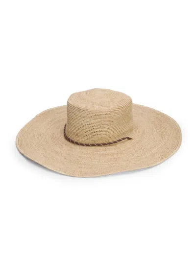 Rag & Bone Crochet Boater Hat In Natural