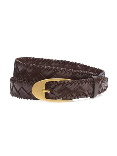 Rag & Bone Women's Gemma Woven Leather Belt In Brown