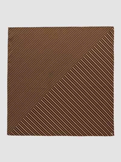 Rag & Bone Women's Gia Striped Silk Scarf In Brown Stripe