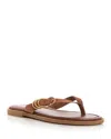 Rag & Bone Brown Gia Italian Suede Thong Sandals In Brown