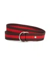 Rag & Bone Gracie Sport Stripe Webbed Belt In Gray