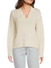 Rag & Bone Women's Gretchin Johnny Collar Rib-knit Sweater In Gray