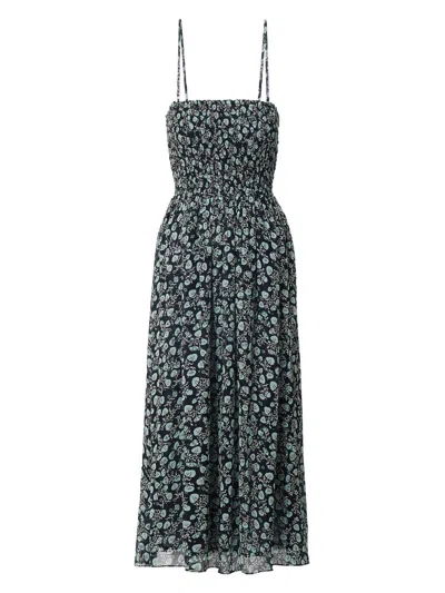 Rag & Bone Hallie Floral Print Sleeveless Maxi Dress In Black