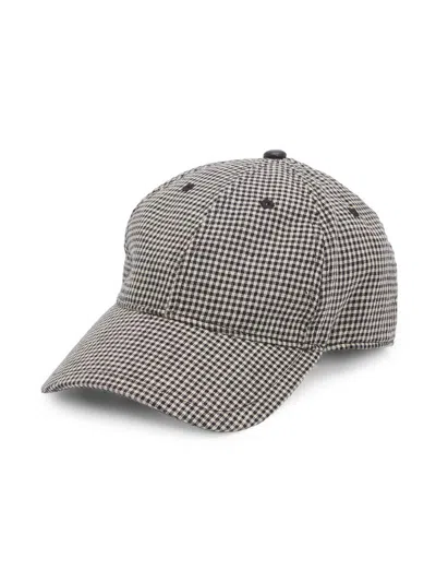 Rag & Bone Women's Harlow Gingham Baseball Cap In Black