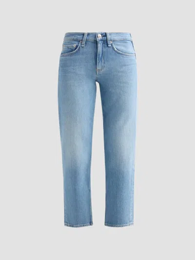 Rag & Bone Women's Harlow Low-rise Crop Jeans In Blue