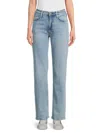 Rag & Bone Women's Harlow Mid-rise Straight Jeans In Blue