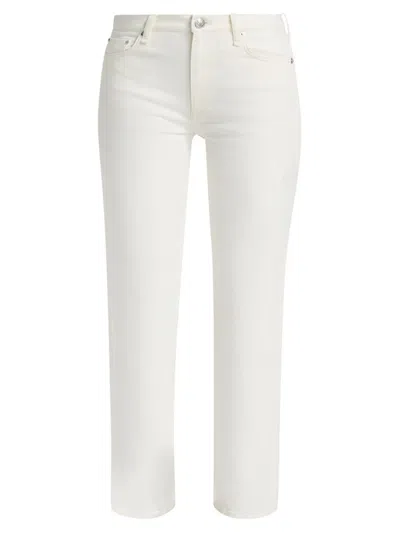 Rag & Bone Harlow Low Rise Ankle Straight Jeans In White