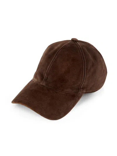 Rag & Bone Women's Harlowe Suede Baseball Hat In Brown