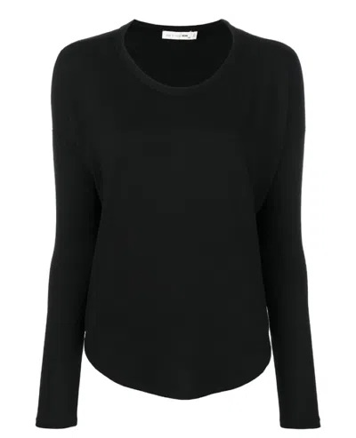 RAG & BONE RAG & BONE WOMEN'S HUDSON V-NECK PULLOVER LONG SLEEVE, BLACK