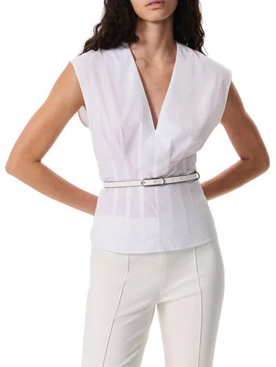 Rag & Bone Women's Ines Poplin Sleeveless Top In White