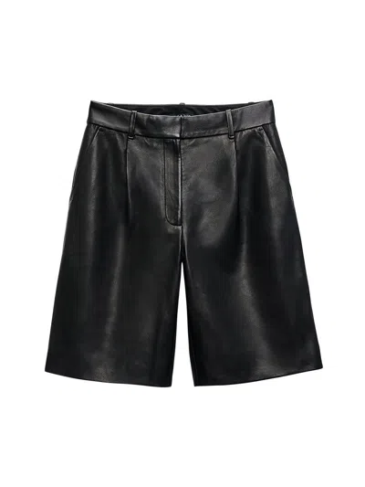 Rag & Bone Women's Irina Leather Shorts In Black