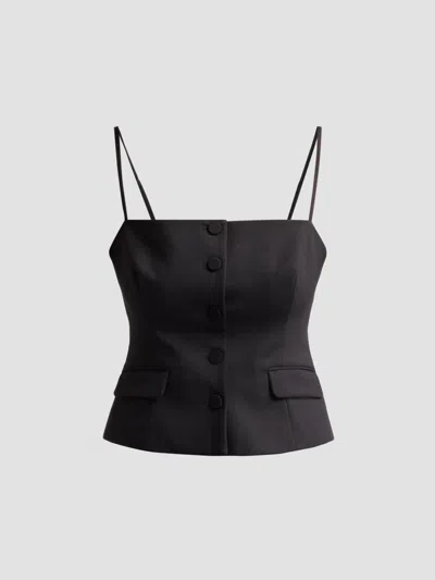 Rag & Bone Women's Irina Square Neck Tank In Black