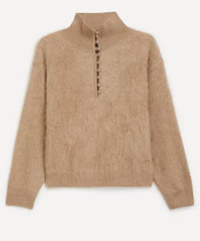 Rag & Bone Women's Jada Brushed Cashmere Jumper In Brown