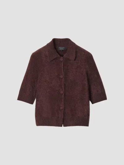Rag & Bone Women's Jada Cashmere Cardigan In Dark Brown