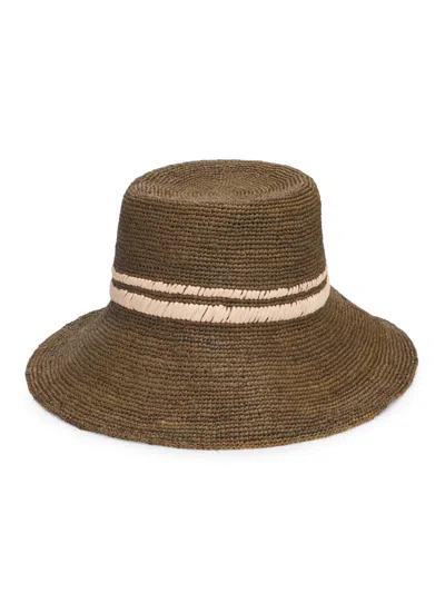 Rag & Bone Women's Jade Rollable Raffia Bucket Hat In Brown