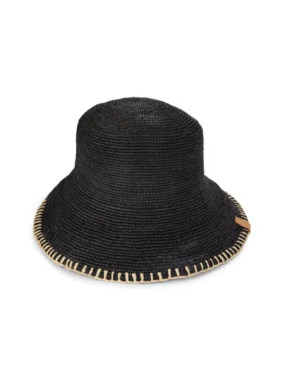 Rag & Bone Women's Jade Whipstitch Rollable Bucket Hat In Black