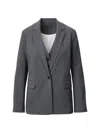 Rag & Bone Striped Combination Suit Jacket In Gray