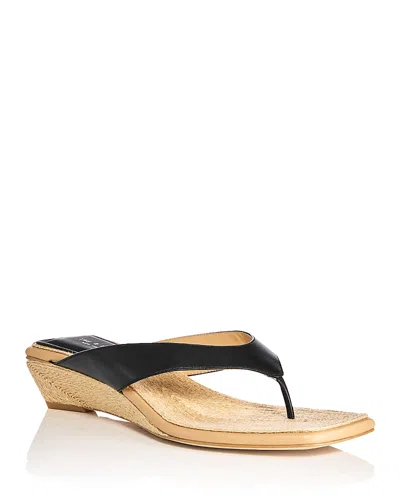 Rag & Bone Jo Thong Wedge Sandal In Black