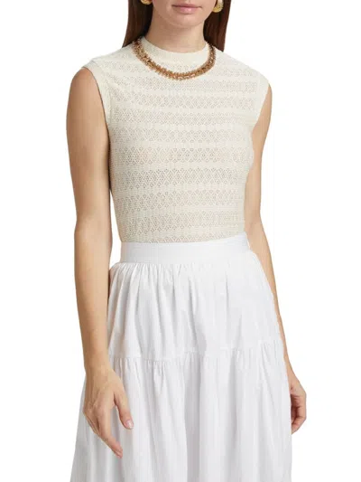 Rag & Bone Women's Julia Pointelle Muscle Top In White