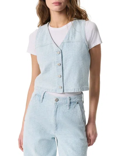Rag & Bone Women's Juliana Cropped Denim Vest In Blue