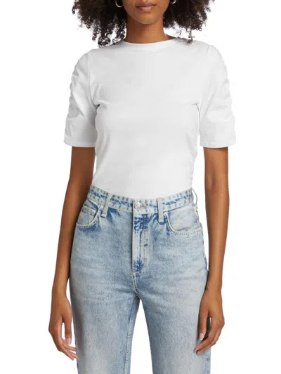 Rag & Bone Women's Juliet Shirred Short-sleeve T-shirt In White