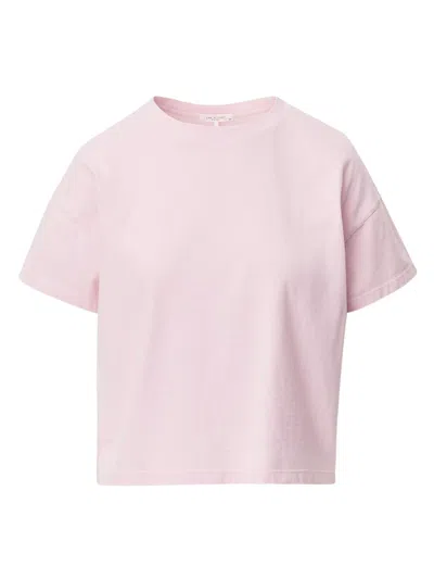 Rag & Bone Women's Kelly Distressed Washed Boxy T-shirt In Pink