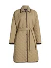 Rag & Bone Kelly Belted Quilted Shell Jacket In Brown