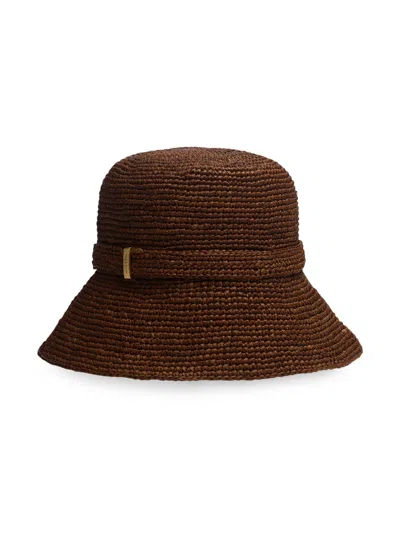 Rag & Bone Women's Lela Raffia Rollable Hat In Brown