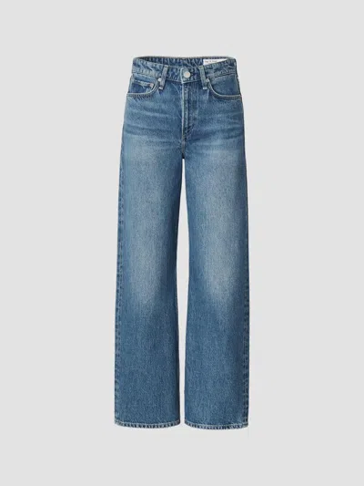 Rag & Bone Women's Logan Denim High-rise Wide-leg Jeans In Blue