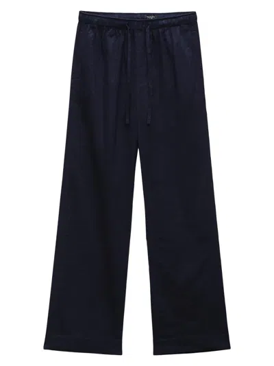 Rag & Bone Women's Logan Linen Beach Pants In Blue