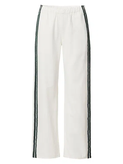 Rag & Bone Women's Logan Stripes Denim Track Pants In White