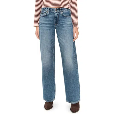 Rag & Bone Women's Low Rise Full Straight Leg Jeans, Echo In Blue