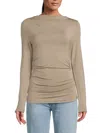 Rag & Bone Women's Luca Draped Top In Brown