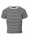 Rag & Bone Womens Luca Striped Stretch-woven T-shirt Ivybl In Multi