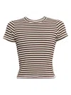 Rag & Bone Luca Stripe Rib Baby T-shirt In Multi