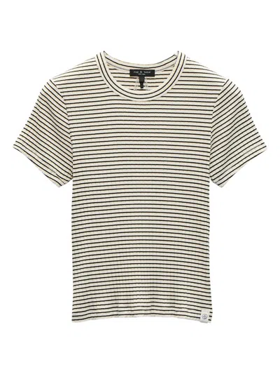 Rag & Bone Women's Luca Striped Baby T-shirt In Multi