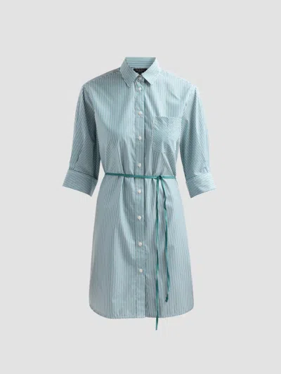 Rag & Bone Women's Lucia Striped Cotton Mini-shirtdress In Blue