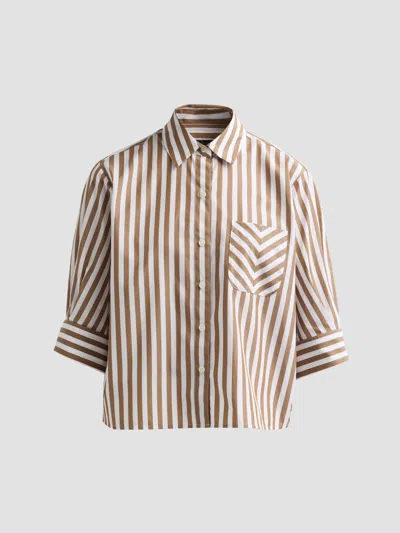 Rag & Bone Lucia Striped Poplin Shirt In Multi